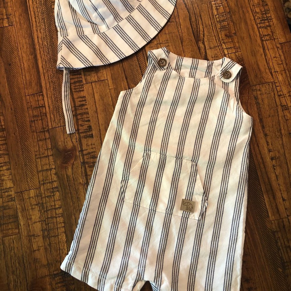 Just One You Romper and matching Hat 9 month